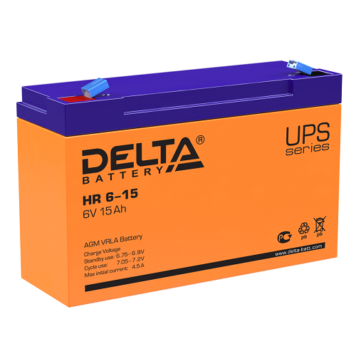 Аккумулятор DELTA 15 Ач 6 V Китай