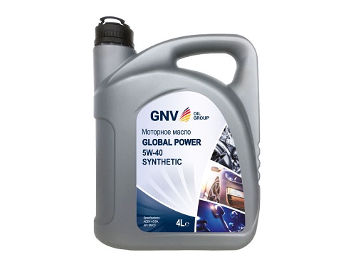 GNV Global Power 5W-40 Synthetic A3/B4, SN/CF (канистра 4 л.) (аналог Q8 F Excel)