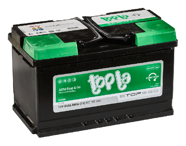 Аккумулятор TOPLA 80 А*ч евро TAG80 L4 AGM