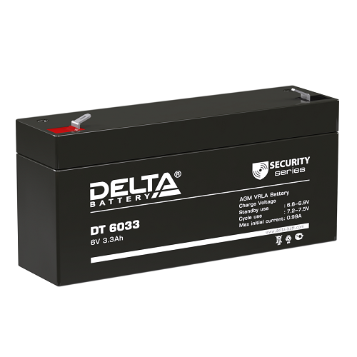 Аккумулятор DELTA 3,3 Ач 6 V Китай