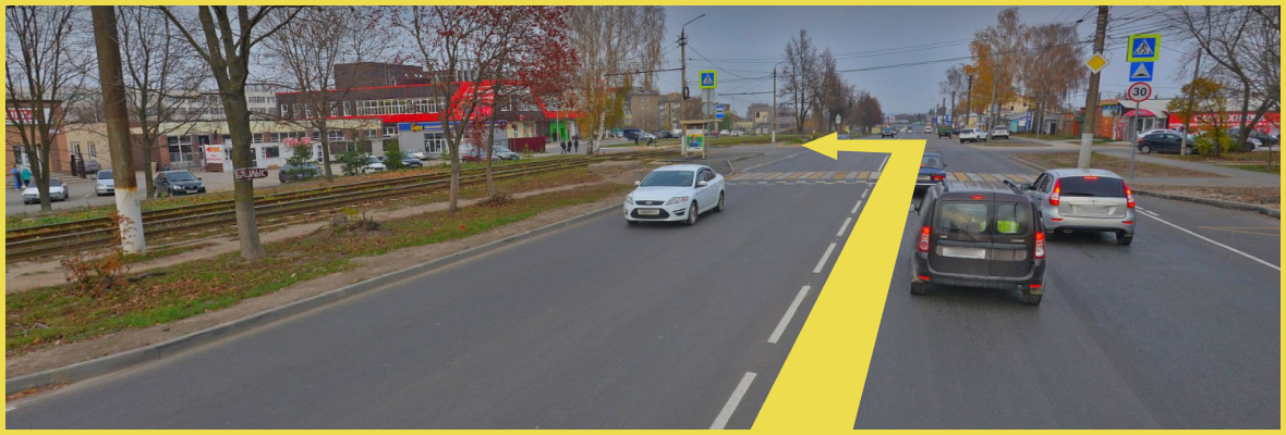 2 - Въезд в город: после пересечения перекрестка Одоевского шоссе и ул. Маршала Жукова после магазина «Магнит» через трамвайные пути - поворот налево.