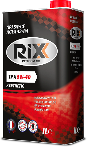 RIXX TP X 5W-40 SN/CF  1л синт 