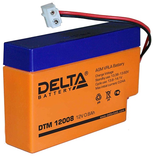 Аккумулятор DELTA 0,8 Ач 12 V Китай