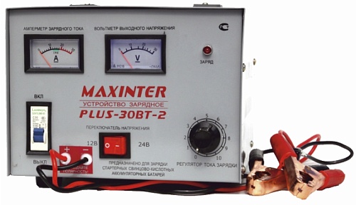 Зарядное устройство MAXINTER PLUS-30 BT-2 (1А до 30А) (АКБ до 215А/ч) (трансф.)