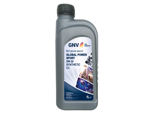 GNV Global Power Sport 5W-30 Synthetic C3, SN/CF (канистра 1 л.) (аналог Q8 GLL)