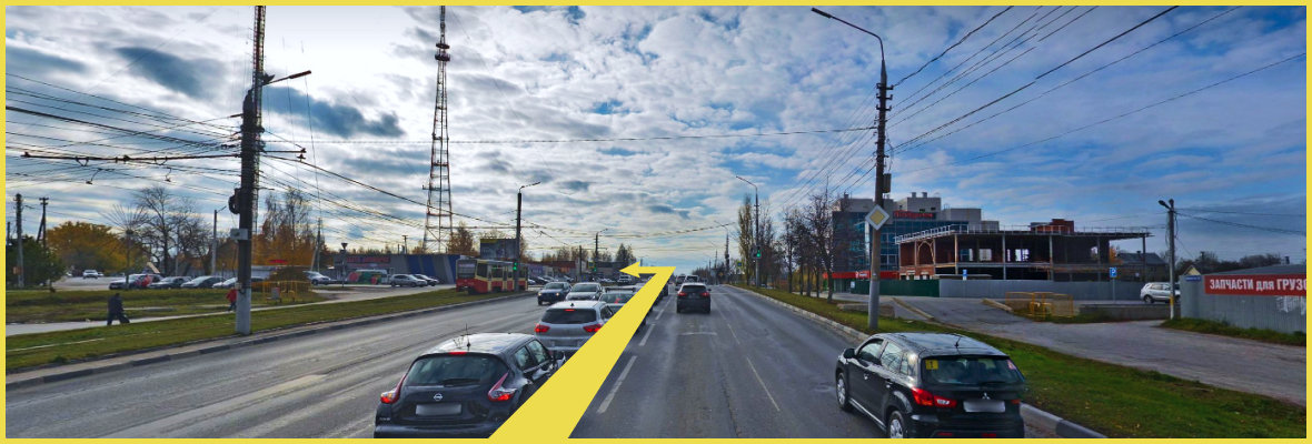 1 - Выезд из города: на перекрестке проспекта Ленина и ул. Скуратовская – на светофоре поворот налево.