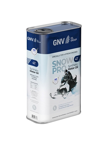 GNV SNOW PRO 4T (мет.канистра 1л.) полн.синтетич.моторное масло для 4-тактн. двигателей снегоходов